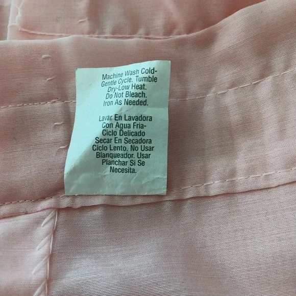 VTG JCPenney Curtain SET Sheer Pink WEIGHTED USA 60"x82" Romantic Princess Retro - Picture 6 of 7